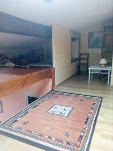 Zimmer mit einem Teppich auf dem Boden eines Zimmers in der Unterkunft Bordeaux Rive Droite in Cenon