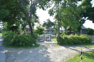A garden outside Danube River house