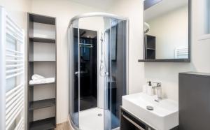 Kúpeľňa v ubytovaní Tisza-tó Apartmanpark