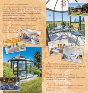 a collage of pictures of a gazebo at Ruegen Fewo 22 in Alt Reddevitz