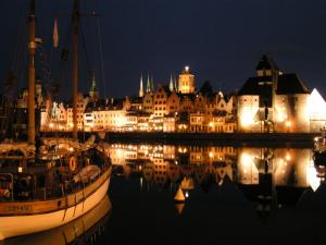 Výhľad na mesto Gdansk alebo výhľad na mesto priamo z hotela