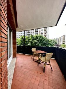 A balcony or terrace at Pension Anoeta