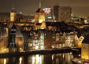 Výhľad na mesto Gdansk alebo výhľad na mesto priamo z hotela