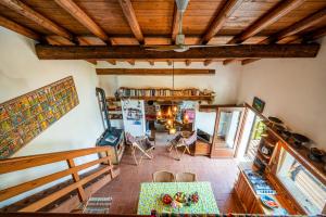 Χώρος καθιστικού στο Rustico Ciabott