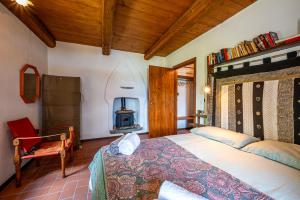 Ένα ή περισσότερα κρεβάτια σε δωμάτιο στο Rustico Ciabott