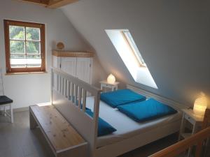 Postel nebo postele na pokoji v ubytování Ferienwohnung Brox