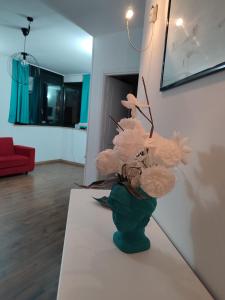 ロゼート・デッリ・アブルッツィにあるVilla Giuseppeのリビングルームの緑の花瓶