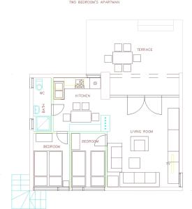 Půdorys ubytování Sirály Apartman