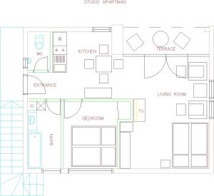 Půdorys ubytování Sirály Apartman