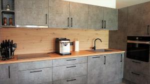 Kuchyň nebo kuchyňský kout v ubytování Appartements Plus
