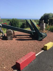 a sculpture of a seesaw in a playground at The Ship inn in Castle Eden