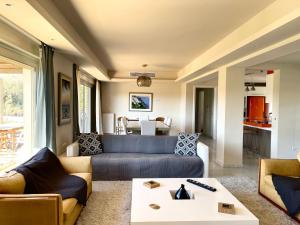 A seating area at Legrena Beach Villa