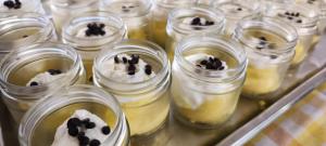 a group of jars filled with dessert in at HOTEL SILVANA in Cattolica