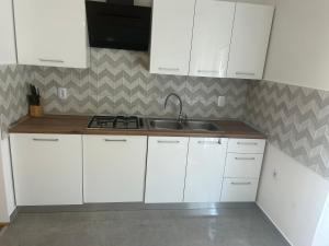Kuchyň nebo kuchyňský kout v ubytování Apartments Anka Pag