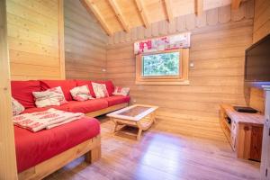 Postel nebo postele na pokoji v ubytování Chalet Cafourotte, au calme, SPA