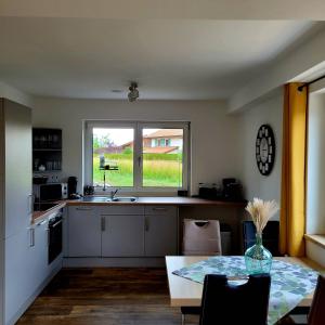Kuchyň nebo kuchyňský kout v ubytování Ferienwohnung Am Hochfeld