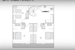 a plan of a floor plan of a house at Chalet Paralpin - OVO Network in Manigod