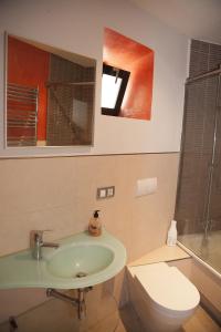 サンティアゴ・デ・コンポステーラにあるApartment Hortasのバスルーム(洗面台、トイレ付)