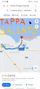 a map of the airport with the airport s name at Le Stanze di Ricci - Affittacamere Low cost in Lesina