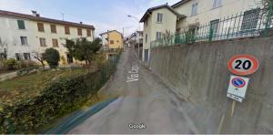 a view from a car driving down a road at B&B Cappuccini in Schio