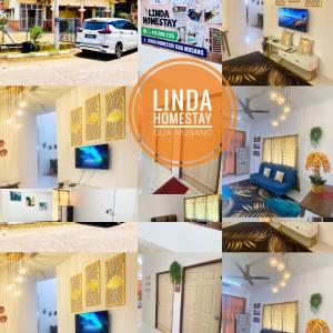 a collage of photos of a house at LH Homestay Bandar Utama Gua Musang in Gua Musang