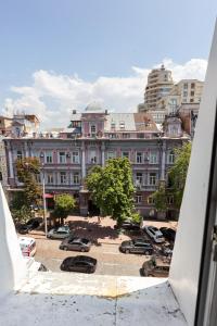Vista general de Kiev o vista desde el hostal o pensión
