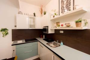 Kuchyň nebo kuchyňský kout v ubytování Paulay Design Apartment