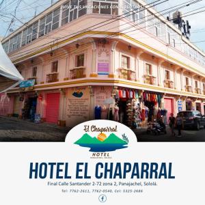a hotel el chaparral is advertised in a flyer at Hotel Chaparral in Panajachel