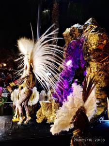 a group of performers in costumes on a stage at Marinamed Residential Villa Sea View in Orihuela Costa +64 photos
