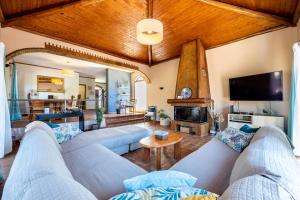 Villa Jimmy في أرماساو دي بيرا: غرفة معيشة مع كنبتين وتلفزيون