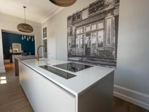 Kuchyňa alebo kuchynka v ubytovaní Appartement Haut de Gamme Centre-Ville, 50m Plage, Parking Privé, 4 Couchages - FR-1-197-552 + 17 fotografií