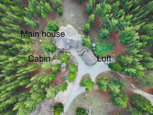 an aerial view of a mansion house with a lot at Magical Loft - Homewood Forest Retreat in Alexandra