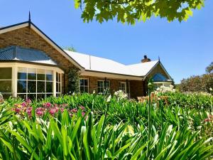 a house with a garden in front of it at Seppeltsfield Vineyard Retreat - 3 Bedroom Holiday Home in Seppeltsfield