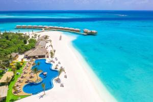 an aerial view of the beach at the excellence punta cana resort at You & Me Maldives - Adults Only - Premium All-Inclusive in Raa Atoll