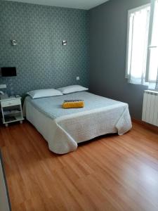 a bedroom with a large bed in a room at 2 Chambres avec piscine et spa au calme, mer à proximité. in Portiragnes