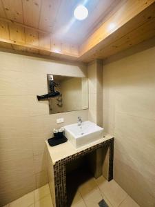 a bathroom with a white sink in a room at Nanwan 166 in Nanwan
