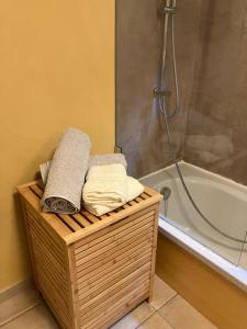 Koupelna v ubytování Gîte L'Orée + 30 fotografií