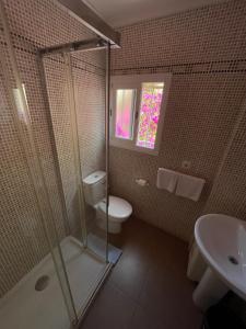 Koupelna v ubytování Hostal Roberto