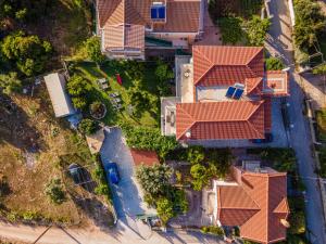 an overhead view of a house with orange roofs at Dimitra's House in Argostoli