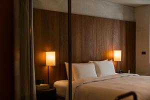 Katil atau katil-katil dalam bilik di 了了礁溪 Vivir Jiaoxi Hotel
