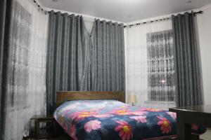 Postel nebo postele na pokoji v ubytování Tündük Guest House, Karakol