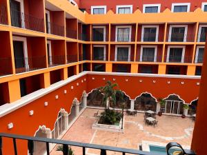 an aerial view of the courtyard of a hotel at Holiday Inn Merida, an IHG Hotel in Mérida