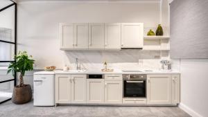 Кухня или мини-кухня в Mavrogenous Luxury Apartments
