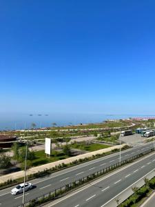 an overhead view of a highway with cars on it at Rosella Royal Suit - روزيلا رويال in Arsin