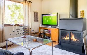 TV a/nebo společenská místnost v ubytování Awesome Home In Lenhovda With Wifi