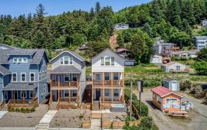 an aerial view of a row of houses at Organic by Nature in Depoe Bay