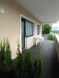 Balkón nebo terasa v ubytování Appartement Alpensee