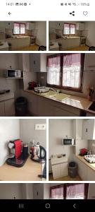 a collage of photos of a kitchen with a appliance at la picarde in La Seyne-sur-Mer