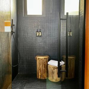 Koupelna v ubytování Mirazur