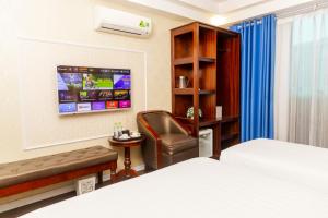 TV a/nebo společenská místnost v ubytování Hanoi City Backpackers Hostel